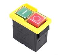 Interrupteur de sécurité à bouton-poussoir AC 250 V 6/4 A, étanche IP54, interrupteur marche/arrêt pour machine scie-perceuse, boîtier de commande, interrupteur électromagnétique, 50 x 49 mm