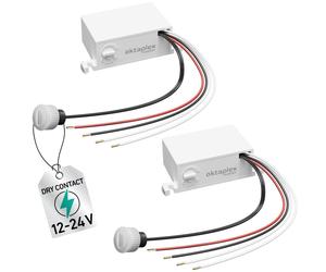 Interrupteur de sélection de tension 12V-24V, contact sec, couleur blanche, avec protection IP65