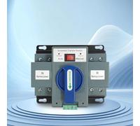 Interrupteur de transfert automatique - 2 pôles, 63A, 220V - Commutateur de transfert - Double alimentation - Transfert de charge automatique - Pour l'électricité domestique - Acier allié