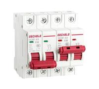 Interrupteur de transfert manuel double alimentation 1P+ 2P+, disjoncteur à verrouillage 63A-125A 220V DIN Rail MCB(25 V,1P-1P)
