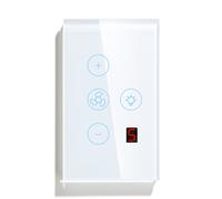 Interrupteur de ventilateur intelligent Tuya Zigbee, connexion réseau US, contrôle par application / assistant vocal, blanc