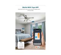 Interrupteur de Ventilateur Intelligent Zigbee, 1 X Interrupteur, Commande Tactile avec Curseur, Vitesse Du Ventilateur Neutre Requise, Fonctionne