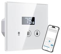 Interrupteur de volet roulant tactile, 80x80 mm, Wi-Fi, compatible Alexa/Google, écran LCD