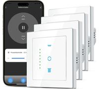 Interrupteur de volets CURRYSMARTER WLAN 6ème génération avec LED pour Echo Alexa/Google 4 pièces.