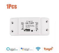 Interrupteur d'éclairage intelligent WiFi, 5 pièces, minuterie de disjoncteur universelle, application Smart Life, télécommande sans fil, fonctionne avec Alexa Google Home