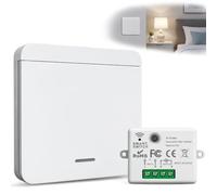 Interrupteur D'éclairage Sans Fil Interrupteur de Sécurité de L'émetteur RF et Contrôleur de Récepteur 10A 230V 433MHz pour Lampe Jusqu'à 1500W Interrupteur Radio D'éclairage Télécommandé Portée 30m