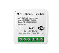 Interrupteur d'éclairage sans fil pour télécommande intelligente RF433, contrôle vocal et application, installation sans câblage nécessaire, compatible avec Google, blanc (A)