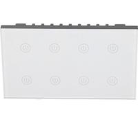 Interrupteur d'éclairage tactile 8 groupes Interrupteur mural intelligent sans fil WiFi compatible avec Google Home AC100?240V