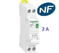 Schneider Electric Disjoncteur modulaire Resi9 R9PFC602 1P+N 2A courbe C peignable à vis 3kA