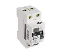 Interrupteur différentiel 2P 30mA 63A 2 modules type AC blanc DEBFLEX