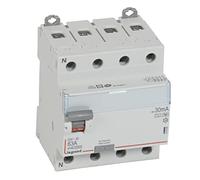 Legrand Disjoncteur différentiel Série DX3 411696 - 4P 63A Type F (HPI) 30 mA 400V~ 4 modules