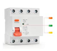Interrupteur Differentiel 63A type A Disjoncteur Différentiel 30mA 4P 6KA | Protection contre les fuites électriques,Indicateur de défaut à trois couleurs,Montage sur rail DIN de 35 mm,aux Résidences