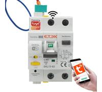 Interrupteur différentiel auto-réarmable avec contrôle WIFI superimmunisé - 40 A 300 mA - Disjoncteur avec protection magnétothermique contre les surintensités Contrôle à distance