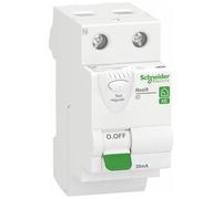 Interrupteur différentiel bipolaire embrochable - 63A 30MA - AC- Resi9 XE SCHNEIDER