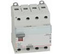 Interrupteur différentiel DX³-ID arrivée haute et départ bas à vis 4P 400 V type AC 4 modules 300mA 25A - LEGRAND - 411664 Noir G