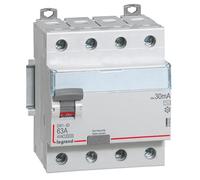 Legrand Interrupteur différentiel DX³-ID 4P 400V 63A AC 30mA arrivée haute/départ bas à vis 4 mod
