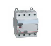 411676 Legrand - Interrupteur différentiel tétrapolaire 63A type A 30mA - 4 modules - Bornes alignées