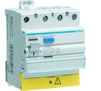 interrupteur différentiel hager - 63a - 300 ma - 3 pôles + neutre - type hpi - vis / vis