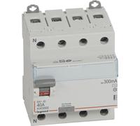 Interrupteur différentiel industriel 4P 300mA 25-63 A 10kA C LEGRAND DX³ 411664 40 A