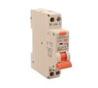 Interrupteur différentiel magnétothermique 10 mA pour zones humides, 10 A C10, RCBO type A courbe C, 1 module DIN, 1P+N 6 kA 220 V, série PL8HT professionnelle