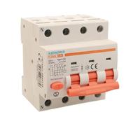 Interrupteur différentiel magnétothermique triphasé type A, 16 A C16, RCBO 3P+N 6 kA 30 mA courbe C 380 V, 4 modules DIN, série PL8M4 professionnelle électromagnétique