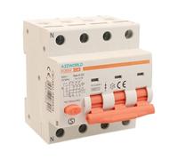 Interrupteur différentiel magnétothermique triphasé type A 300 mA, 16 A C16, RCBO 3P+N 6 kA Courbe C 380 V, 4 modules DIN, série PL8M4 professionnelle électromagnétique