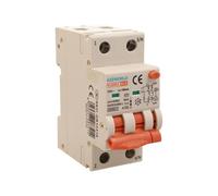 Interrupteur Différentiel Magnétothermique Type A 16A B16, RCBO Bipolaire 2P Vrai (NO 1P+N), Courbe B 6kA 30mA, Double Levier avec Diagnostic Visuel, 2 Modules DIN, Série PL8M2