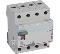 Interrupteur différentiel P304 4P 25A 30mA type AC TX3 411707
