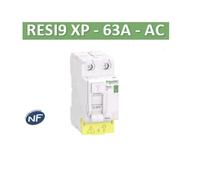 Interrupteur différentiel SCHNEIDER Resi9 63A 30mA Type AC R9PRC263 Disjoncteur
