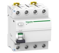 Interrupteur différentiel tétrapolaire SCHNEIDER A9R11440 40A 30mA type AC 4M 400V Acti9 iID