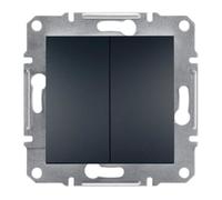 Interrupteur double allumage mécanisme Anthracite Schneider Asfora
