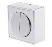 Zenitech - Interrupteur double complet va et vient 10A en saillie Silver - Vulco G