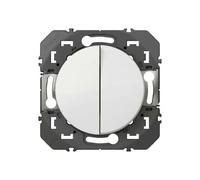 Interrupteur double Dooxie 10A - va-et-vient - blanc LEGRAND