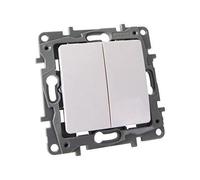 Interrupteur Double Marche-Arrêt Blanc 10 A 250 V Ip20 Niloe Eco 76450