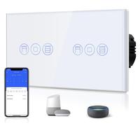 Interrupteur double pour volets roulants, stores, persiennes, compatible Wi-Fi, compatible avec Alexa