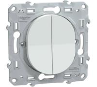 Schneider Electric – Mécanisme double poussoir Ovalis fermeture 10 AX Blanc S320216