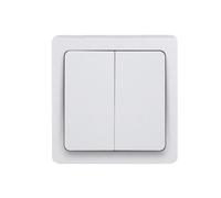 Interrupteur double va et vient DEBFLEX 'Blok' blanc