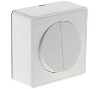 Zenitech Interrupteur double va-et-vient Vulco 10A en saillie Silver