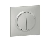 Interrupteur double va/vient 10A alu complet Dooxie
