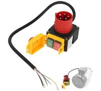 Interrupteur d'urgence 400 V 3 phases avec protection anti-redémarrage et câble de 80 cm - Interrupteur de sécurité - Interrupteur de sécurité - Interrupteur d'urgence - Similaire à KEDU KOA7 400 V