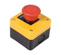 Interrupteur d'urgence, bouton d'arrêt d'urgence, bouton d'arrêt d'urgence, 1 bouton poussoir champignon 660V 10A tableau d'échelle en plastique arrêt d'urgence bouton poussoir d'arrêt