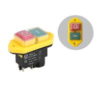 Interrupteur électromagnétique 4/5 broches 110V 220V, bouton-poussoir de réinitialisation momentané avec couvercle, étanche IP55, YCZ3-C de remplacement KJD17 (Color : YCZ3-A, Size : 5 PINS_220V)