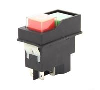 Interrupteur électromagnétique industriel IP55 étanche à la poussière | Bouton de verrouillage pour perceuse, fraiseuse, scie circulaire, panneau de commande, arrêt de démarrage sûr, 5,2 cm