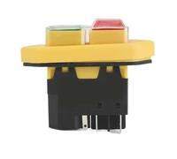 Interrupteur électromagnétique YH02-A 110V 8A / 220V 15A, 4 broches 5 broches, bouton poussoir de démarrage for équipement de Machine-outil, panneau étanche(4PIN,220V)