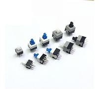 interrupteur électronique 10 pièces interrupteur non autobloquant/autobloquant 5.8 * 5.8 7 * 7 8 * 8 8.5 * 8.5mm Push Tactile Power Micro Switch 6 Pin Button Reset Switch (Color : 10p 8.5 Self-lockin