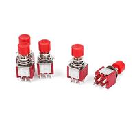 interrupteur électronique Brosses de nettoyage AC 250V 2A/120V 5A, 6 broches, bouton-poussoir momentané, interrupteur DPDT NO NC, brosses antistatiques, 5 pièces