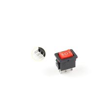 interrupteur électronique Lot de 5 interrupteurs à bascule KCD1 21 x 15 mm 3 broches for bateau et voiture 6 A/250 V AC 10 A/125 V AC Rouge Jaune Vert Bleu Bouton d'alimentation avec lumière (couleur