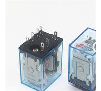 interrupteur électronique Relais 10 pièces MY2P HH52P MY2NJ bobine de relais général DPDT micro mini relais électromagnétique avec LED AC 110 V 220 V DC 12 V 24 V 380 V (taille : AC24 V) (Size : AC24