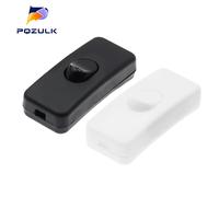Interrupteur en ligne marche/arrêt noir, lampe de Table, cordon d'éclairage de bureau, interrupteur de câble 110-250V noir