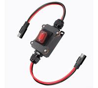 Interrupteur en ligne SAE vers SAE avec bouton marche/arrêt, câble d'extension 12 AWG, étanche IP67, contrôleur d'alimentation CC 12 V 24 V pour extérieur jardin et bateau marin accessoire électrique